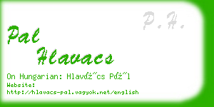 pal hlavacs business card